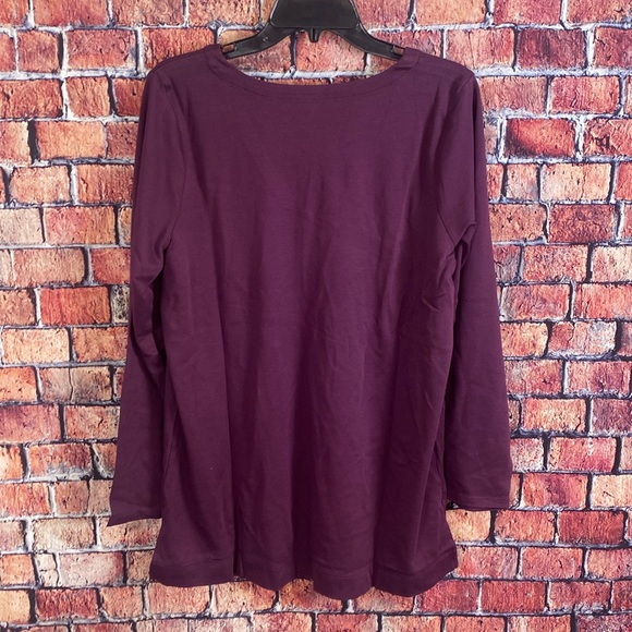 J. Jill Simply Supima Side-Slit Tunic - Picture 2 of 3